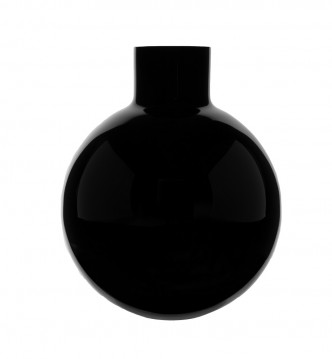  Pallo Vas svart 33 cm Skrufs glasbruk 