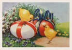  Påskkort - Kycklingar och påskägg 10x7 cm 