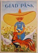  Påskkort - Pojke i sombrero - Tupp och hönor 7x10 cm 