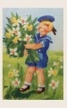  Påskkort - Pojke med liljor 10,8x6,7 cm 